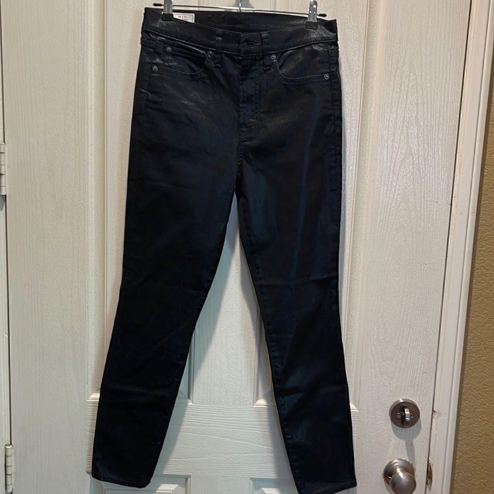 GAP Denim, Black Coated High Rise True Skinny Jeans, SZ 28/6